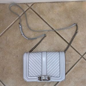 Chevron Quilted Small Love Crossbody